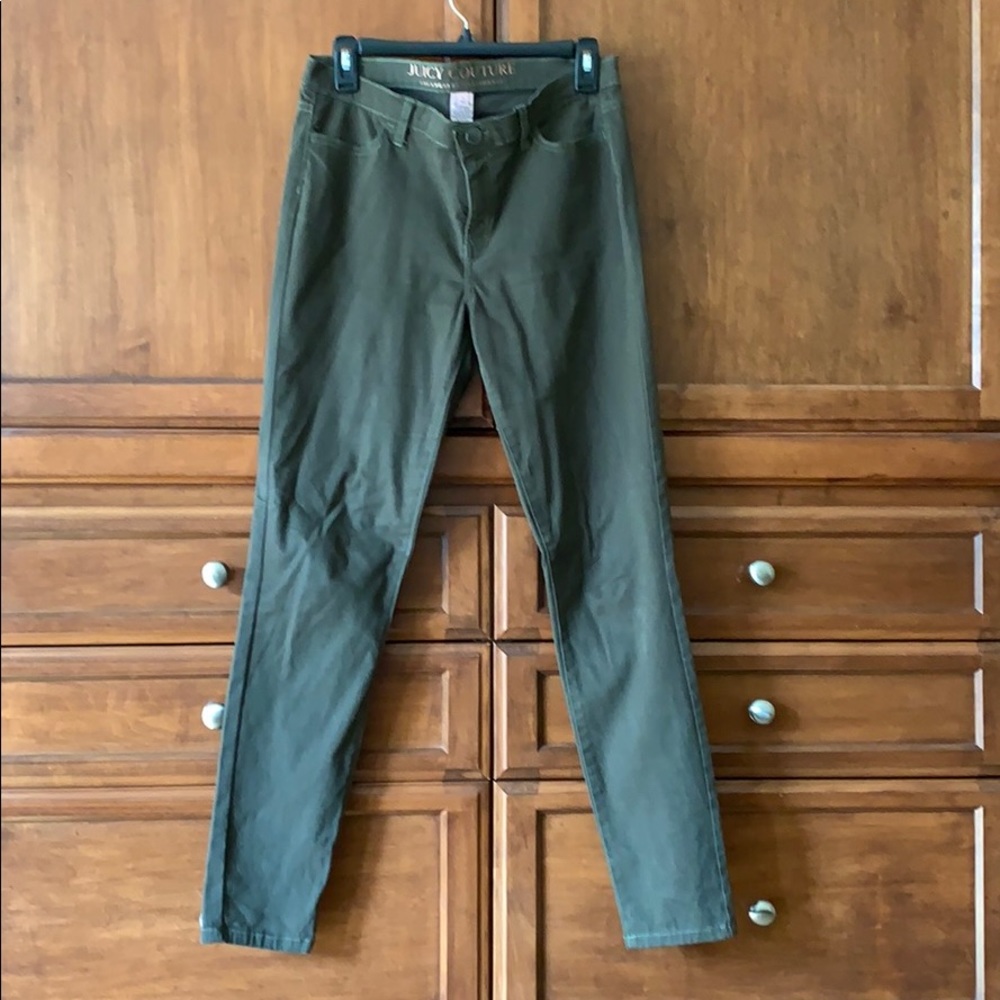 Juicy Couture Khaki Army Green Stretch Chino Pant